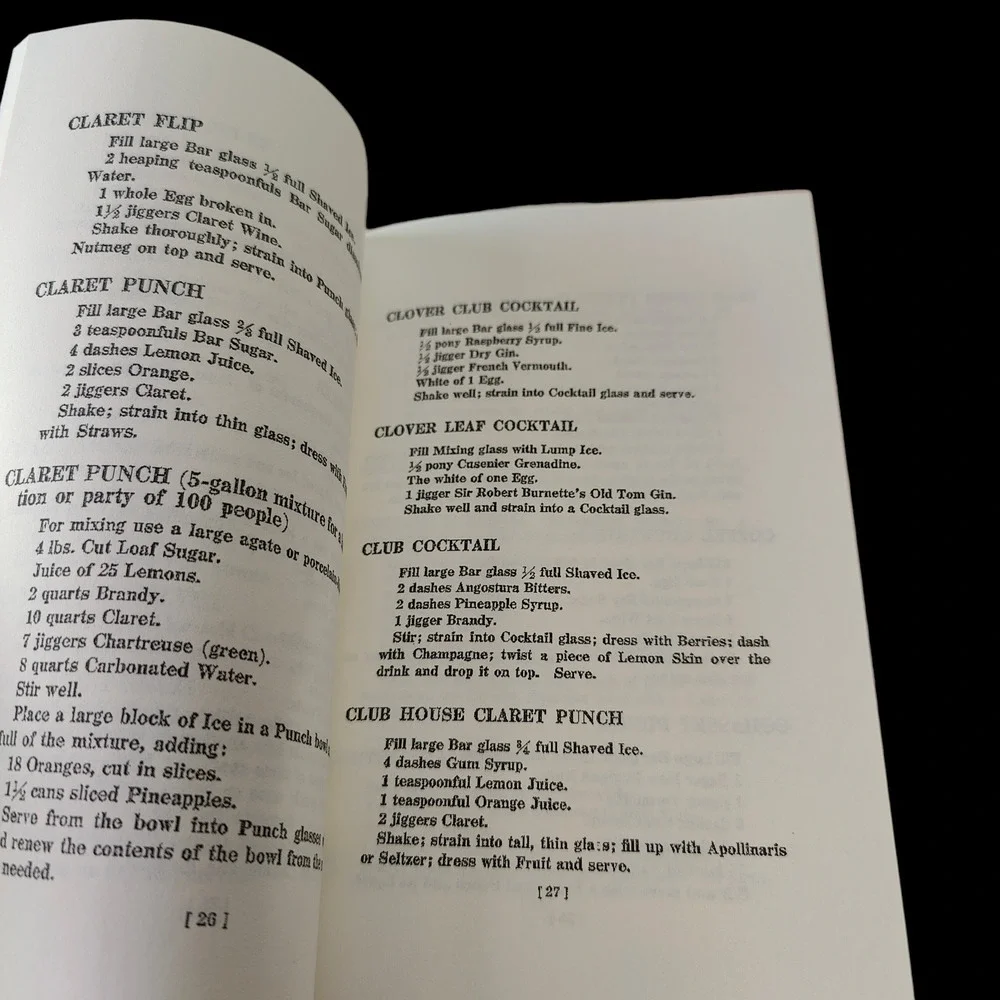 The Ideal Bar Tender by Tom Bullock a 1917 Reprint